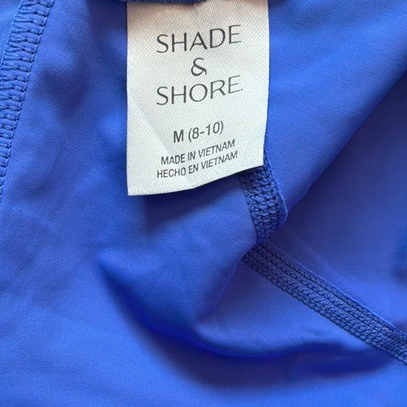 Shade & Shore Womens Royal Blue Long Sleeve Full Zip Rash Guard Swim Top Size M - Picture 4 of 4
